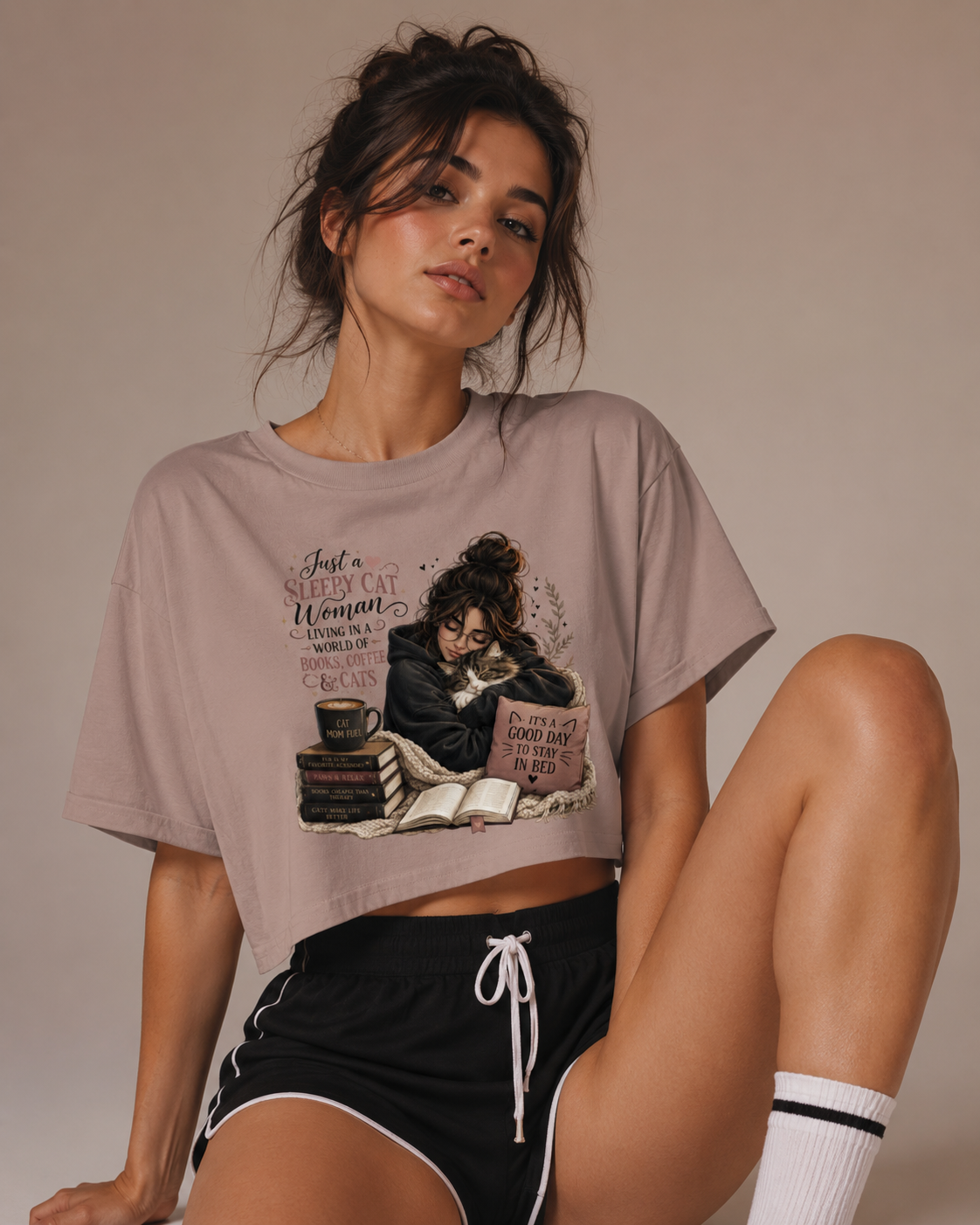 sleepy cat – Women's Crop Top