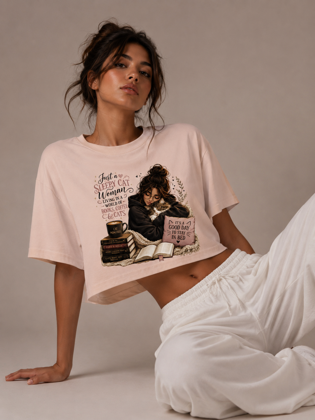 sleepy cat – Women's Crop Top