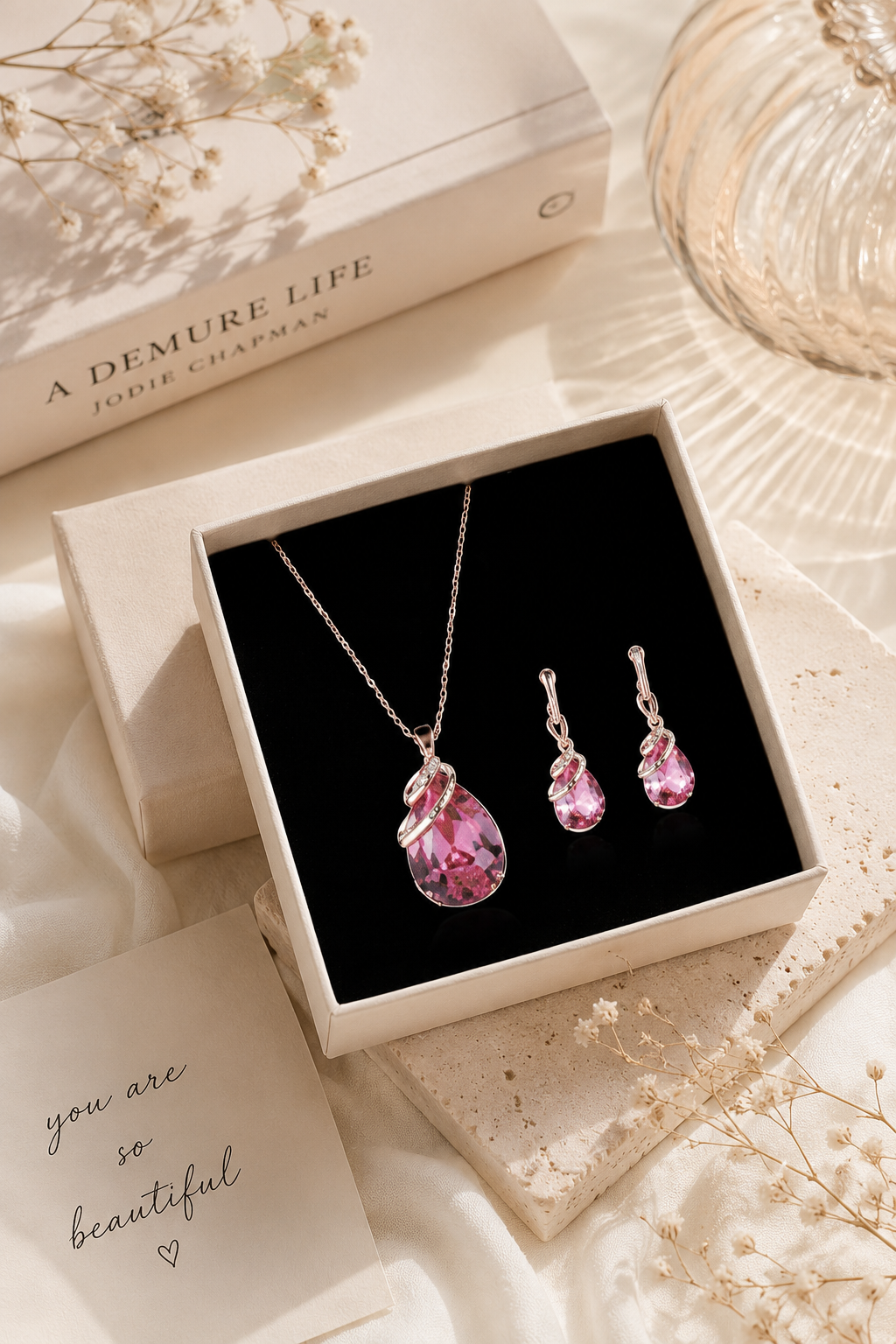 Alloy Gemstone Jewellery Set Necklace