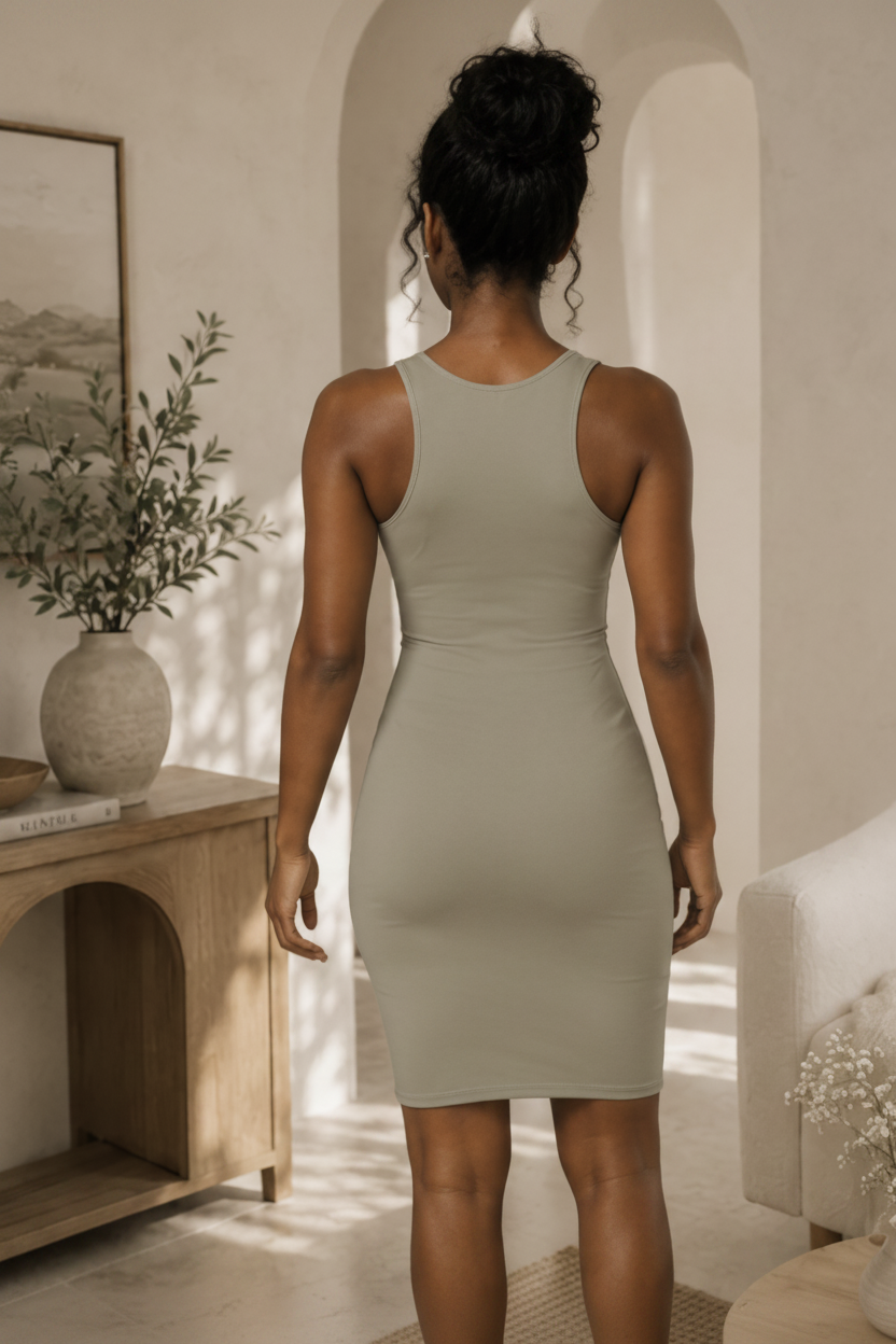 Women's Bodycon Dress – Beige