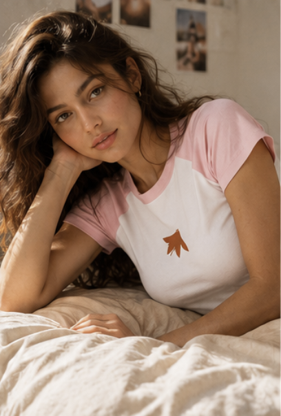 Women’s micro rib raglan baby tee
