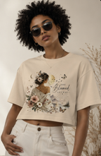 she bloomed - Women’s crop top